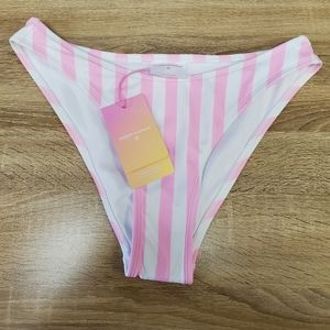Stoney Clover Lane Pink stripped bikini bottoms.